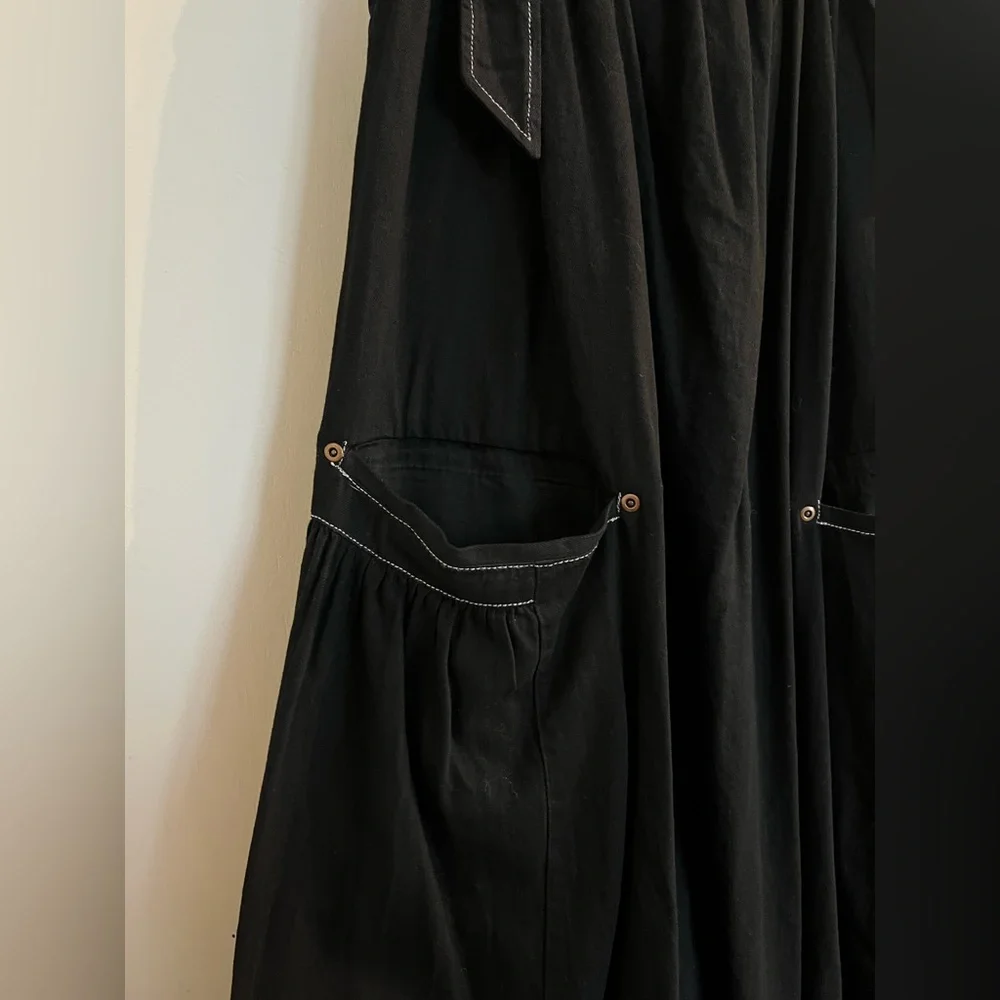 Free People Black Machu Barrel Midi Dress - Picture 6 of 13